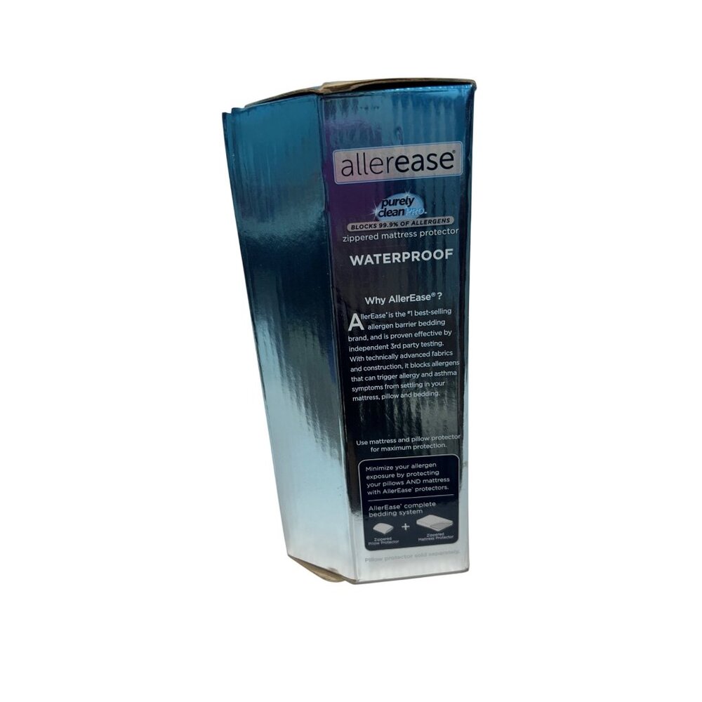 Allerease Twin Size Waterproof Zippered Mattress Protector Purely Clean Pro - Picture 4 of 7